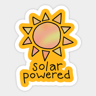 Solar Powered (color) Sticker